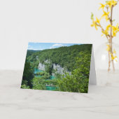 Plitvice maakt Kroatië Landschap Fotografie Kaart (Gele Bloem)