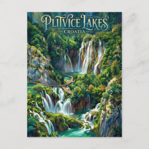 Plitvice Meren Kroatië Briefkaart