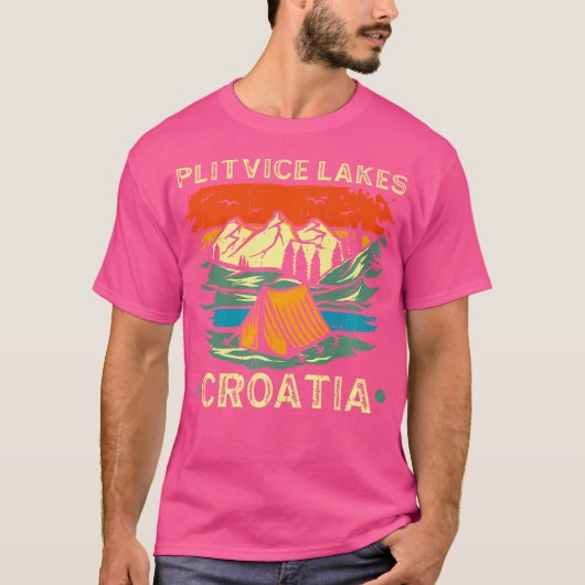 Plitvice Meren Kroatië Nationaal Park Camping Tent T-shirt (Voorkant)