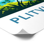 Plitvice meren Kroatië Reisprint Poster (Hoek)