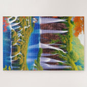 Plitvice Meren, Kroatië Watervallen in Herfst Art Legpuzzel (Horizontaal)