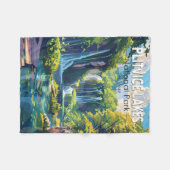 Plitvice Meren Nationaal Park Kroatië Travel Art Fleece Deken (Voorkant (Horizontaal))