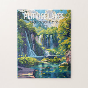Plitvice Meren Nationaal Park Kroatië Travel Art Legpuzzel