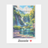 Plitvice Meren Nationaal Park Kroatië Travel Art Sticker (Vel)
