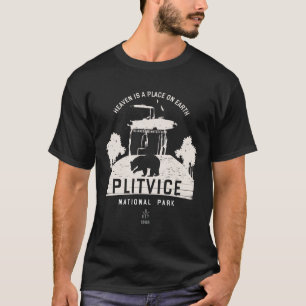Plitvice Meren Nationaal Park Kroatië Wit Ontwerp T-shirt