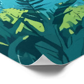 Plitvice Meren Waterval Kunst Poster (Hoek)