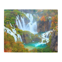 Plitvice Waterfall Metal Print