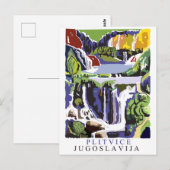 Plitvice watervallen, briefkaart voor oldtimers (Voorkant / Achterkant)