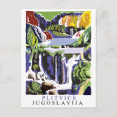 Plitvice watervallen, briefkaart voor oldtimers (Voorkant)