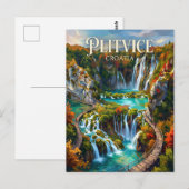 Plitvicemeren Kroatië Briefkaart (Voorkant / Achterkant)
