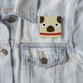 Plllllllapper Vierkante Button 5,1 Cm (In situ)