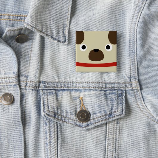 Plllllllapper Vierkante Button 5,1 Cm (In situ)