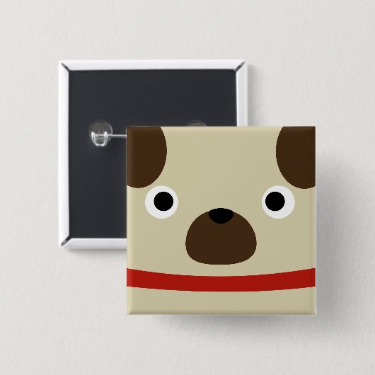 Plllllllapper Vierkante Button 5,1 Cm (Voorkant /achterkant)