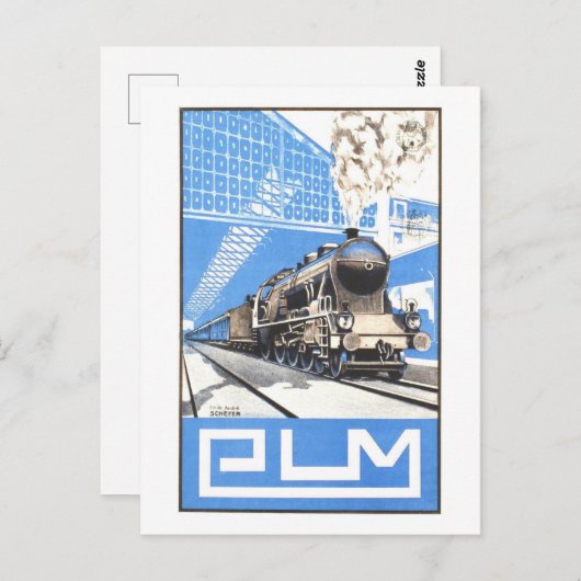  PLM Franse trein reizen poster Briefkaart (Voorkant / Achterkant)