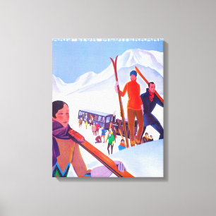 PLM Poster voor de bevordering van de spoorwegen Canvas Afdruk