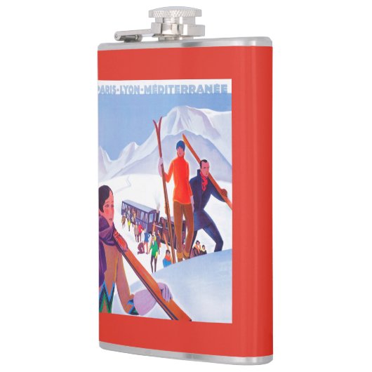 PLM Poster voor de bevordering van de spoorwegen Heupfles (Links)