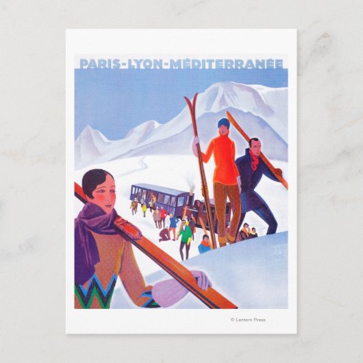 PLM Poster voor de bevordering van spoorwegen Briefkaart (Voorkant)