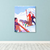 PLM Poster voor de bevordering van spoorwegen Canvas Afdruk (Insitu (Houten vloer))