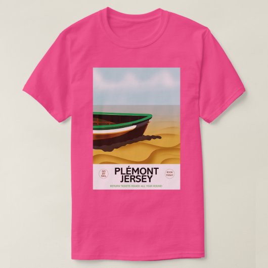 Plmont Jersey Beach poster T-shirt (Design voorkant)