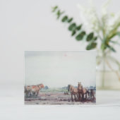 Ploedpaarden Briefkaart (Staand voorkant)