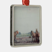 Ploedpaarden Metalen Ornament (Rechts)