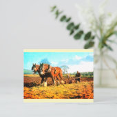  ploegen briefkaart (Staand voorkant)