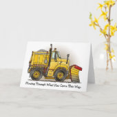 Ploegen door Snow Plough Truck Note Kaart (Gele Bloem)