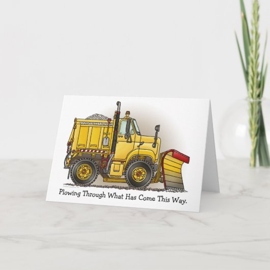 Ploegen door Snow Plough Truck Note Kaart (Voorkant)