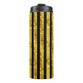 Ploegen patroon, kralen, strass, 3D mode. Thermosbeker (Voorkant)