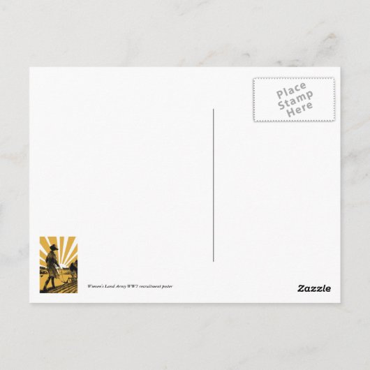  ploegenmeisje Briefkaart (Achterkant)