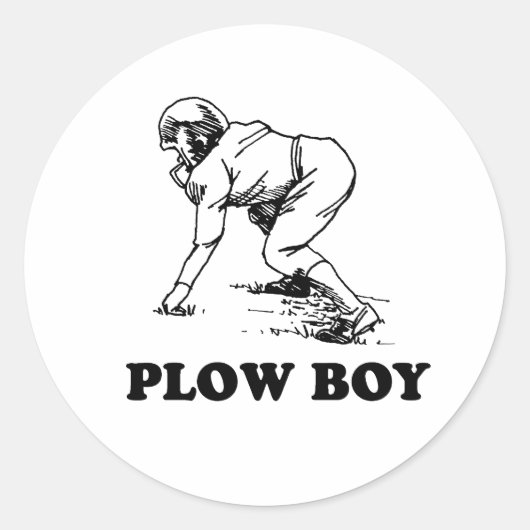 Ploegjongen Ronde Sticker (Voorkant)