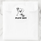 Ploegjongen Ronde Sticker (Tas)