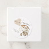 Plof het als zij ploft! Koffie baby shower Bedankjes Labels (In situ)