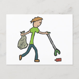 Ploggen en strooisel briefkaart