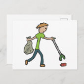 Ploggen en strooisel briefkaart (Voorkant / Achterkant)