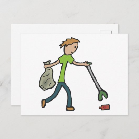 Ploggen en strooisel briefkaart (Voorkant / Achterkant)