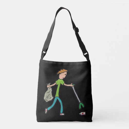 Ploggen en strooisel crossbody tas (Achterkant)