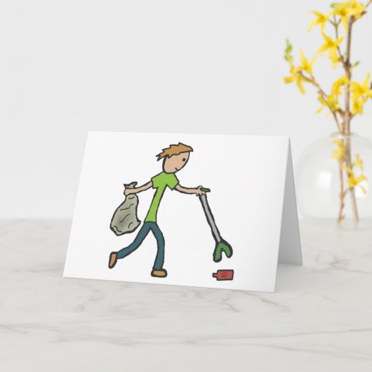 Ploggen en strooisel kaart (Gele Bloem)