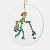 Ploggen en strooisel keramisch ornament (Links)