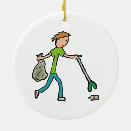 Ploggen en strooisel keramisch ornament (Achterkant)