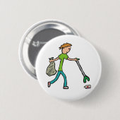 Ploggen en strooisel ronde button 5,7 cm (Voorkant /achterkant)