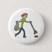 Ploggen en strooisel ronde button 5,7 cm (Voorkant)