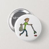 Ploggen en strooisel ronde button 5,7 cm (Voorkant /achterkant)