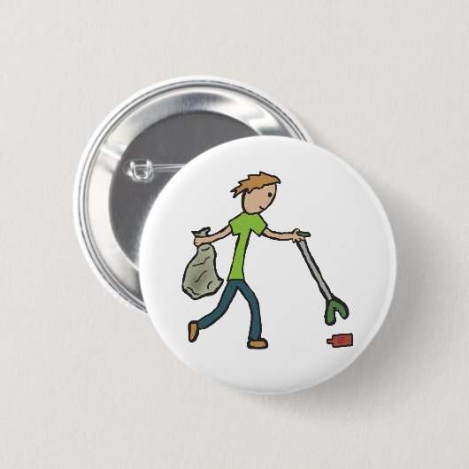 Ploggen en strooisel ronde button 5,7 cm (Voorkant /achterkant)