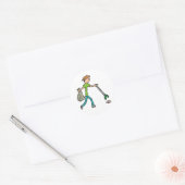Ploggen en strooisel ronde sticker (Envelop)