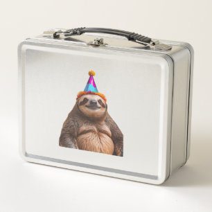 Plompe luiaard verjaardagsfeesthoed cadeau grappig