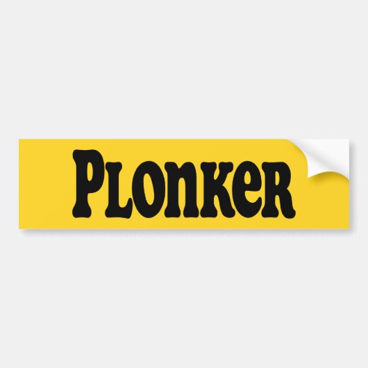 Plonker Bumpersticker (Voorkant)
