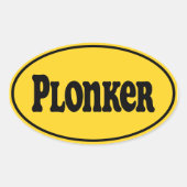 Plonker Ovale Sticker (Voorkant)