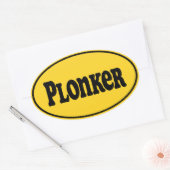 Plonker Ovale Sticker (Envelop)