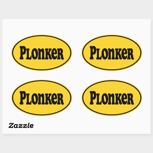 Plonker Ovale Sticker (Vel)